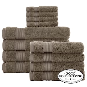12-Piece Hygrocotton Towel Set in Fawn Brown