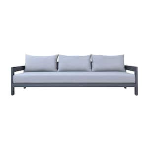 Renava Wake Charcoal Aluminum Outdoor Sofa with Charcoal Cushions
