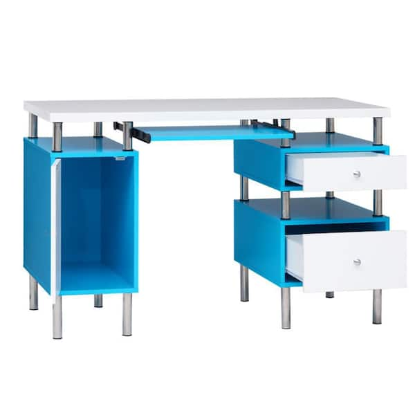 Simplie Fun 47.2 Computer 29 High Desk with 5 Storage Shelves | Mathis Home