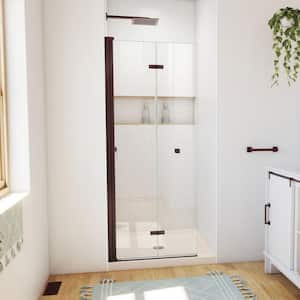 32 in. L x 32 in. W x 74-3/4 in. H Alcove Shower Kit with Bi-Fold Frameless Shower Door and Shower Pan
