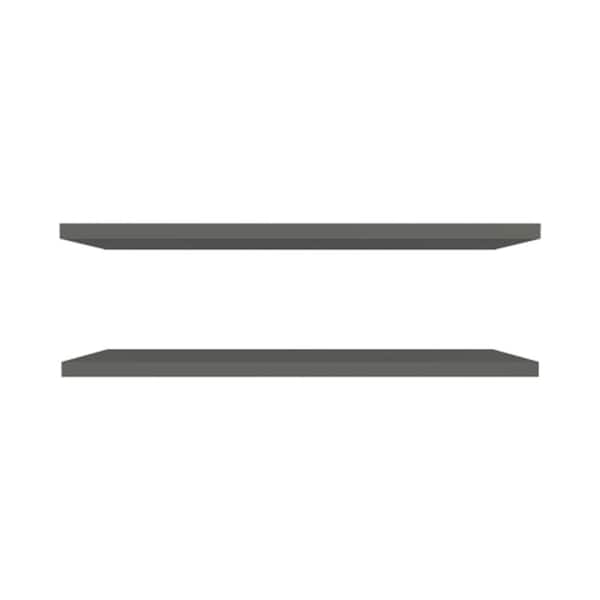 Unbranded 47.3 in. W x 9.8 in. D x 1.5 in. H Gray Assembled Floating Shelves with Wall Mount for Office or Living Room, (Set of 2)