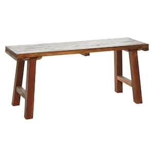 Brown Industrial Dining Bench (19 in. x 44 in. x 14 in.)