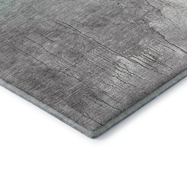 Mayfield Premium Machine Washable Abstract AMF1842 Seafoam 10 ft. x 14 ft. Area Rug