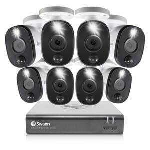 DVR-4580 8-Channel 1080p 1TB Security Camera System with Eight 1080p Wired Bullet Cameras