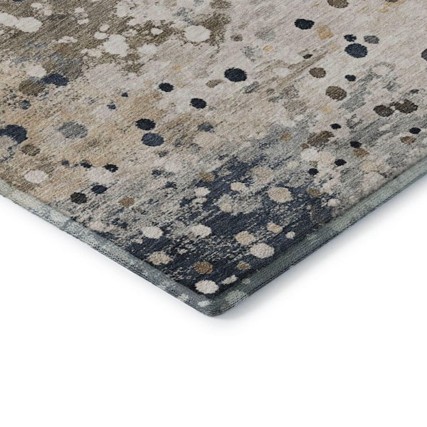 Mayfield Premium Machine Washable Abstract AMF2007 Ivory 2 ft. x 3 ft. Accent Rug