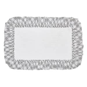 Annie Buffalo Check 20 in. x 30 in. Gray Bathmat