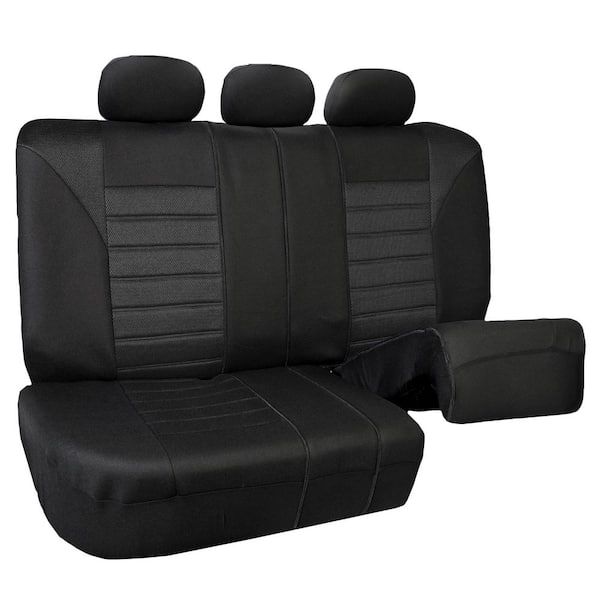 Auto Drive 1pc Full Size Seat Cushion Leather Black - Universal Fit, 2