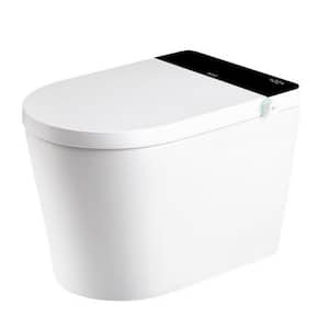 Comfort Height Intelligent Toilet Bidet with Auto Open, Auto Close, Auto Flush, Heated Seat and Remote in White