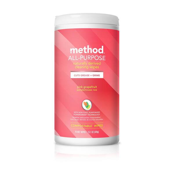Method 70Count APC Wipes Pink Grapefruit01873 The Home Depot