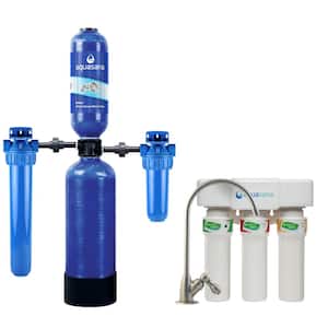 Rhino 4-Stage 300,000 Gal. Whole House Water Filtration System and 3-Stage Max Flow Under Counter Water System