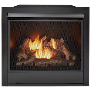 Dual Fuel Ventless Gas Fireplace Insert, Remote, 9 Logs, Natural Gas/Propane, 32,000 BTU, Heats 1500 Sq. Ft.