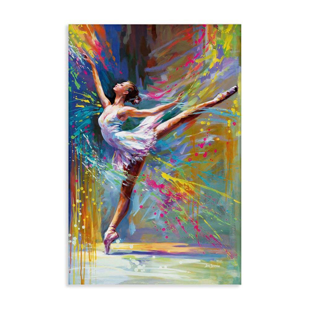 Ballerina with Modern Splash by Leon Devenice Unframed People Graphic Art Print 30 in. x 20 in. price history on PriceWatchPro