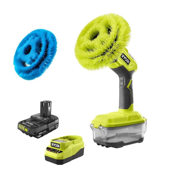RYOBI ONE+ 18V Cordless VORTEX Power Scrubber Kit with 2.0 Ah