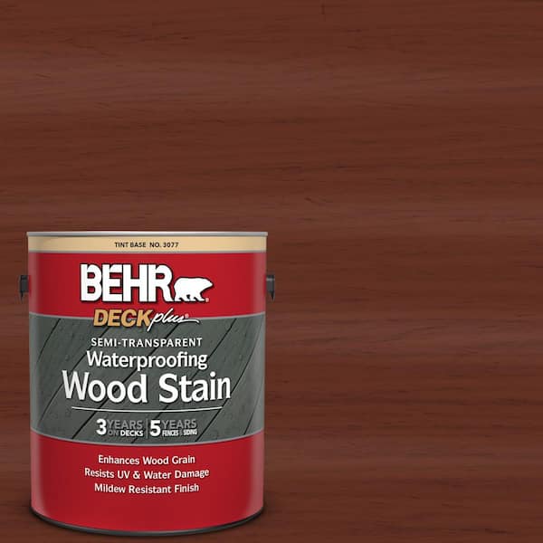 BEHR DECKplus 1 gal. #ST-118 Terra Cotta Semi-Transparent Waterproofing Exterior Wood Stain