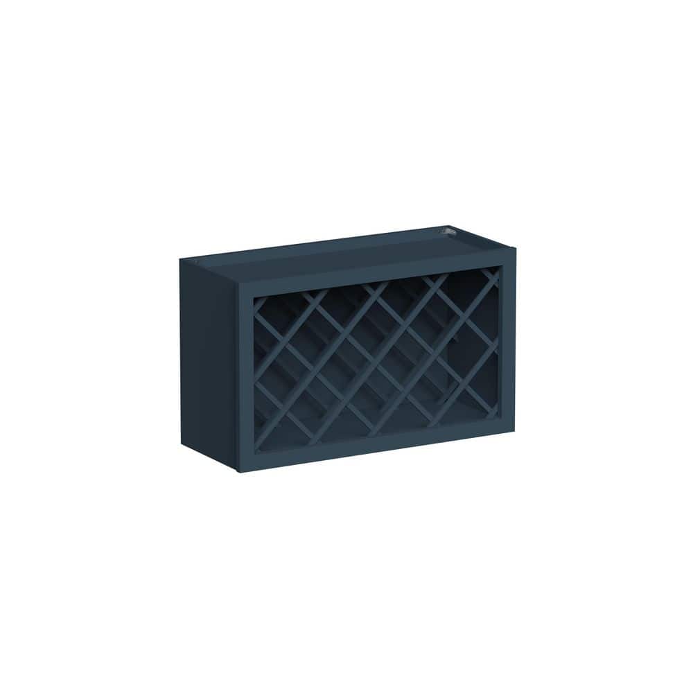 "Shaker Style 30"" W x 12"" D x 18"" H Wood Frame Ready to Assemble Wall Wine Rack Cabinet in Cyber Grey" price history on PriceWatchPro
