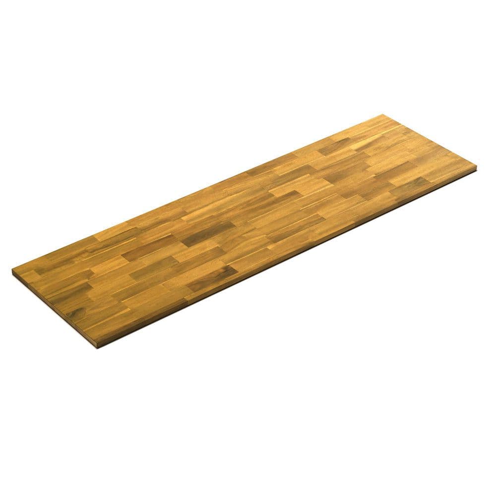 Interbuild 7 Ft. L X 25 In. D Unfinished Acacia Solid Wood But...