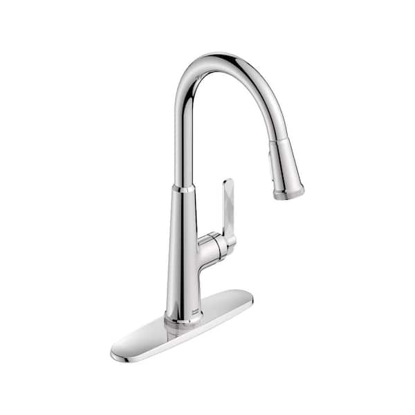Eastcourt Single Handle Pull Down Sprayer Kitchen Faucet with Dual Spray in Polished Chrome