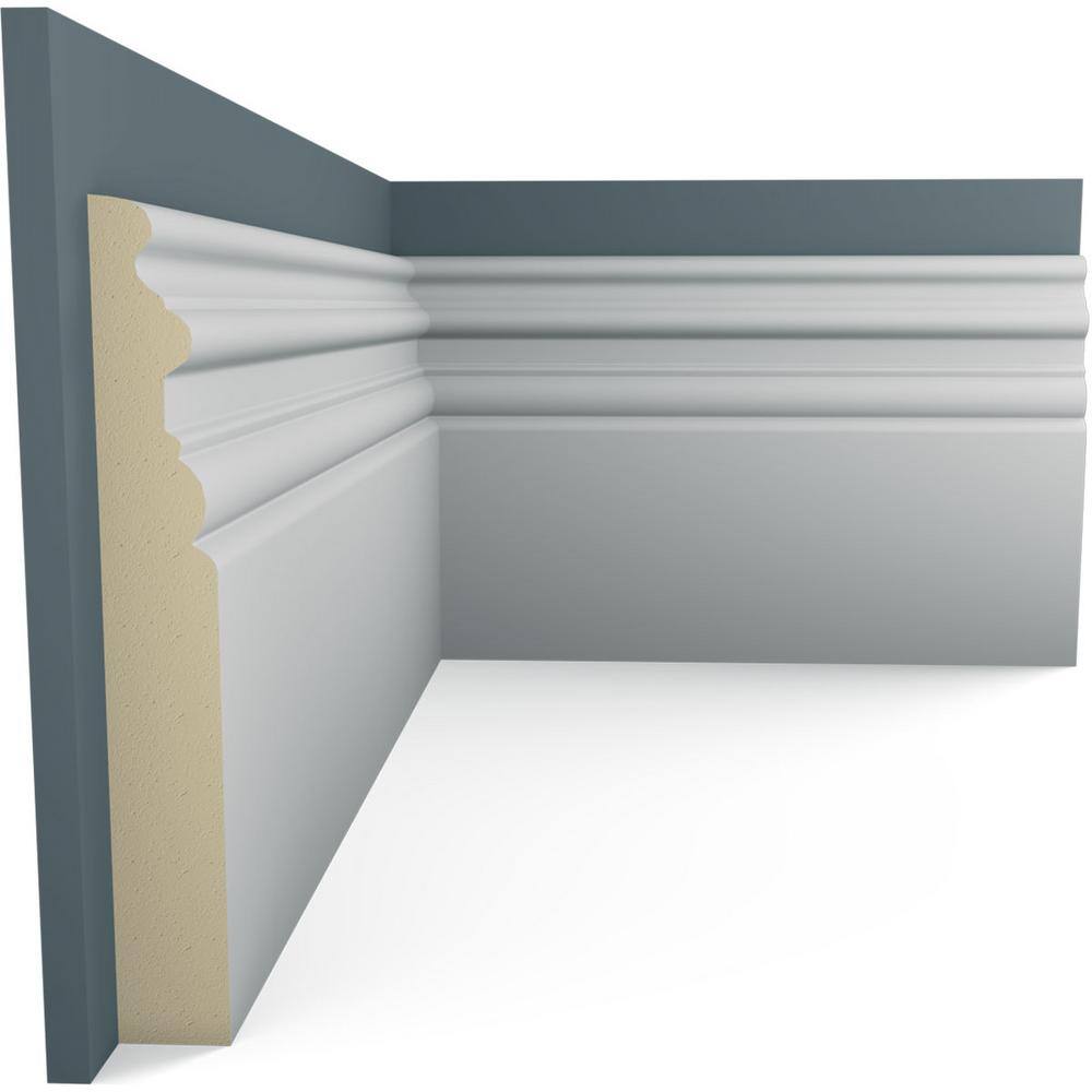 Gray Polyurethane 94.5" Baseboard Moulding