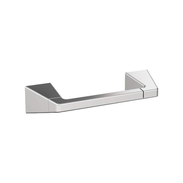Amerock Blackrock 9-5/16 in. (237 mm) L Pivoting Double Post Toilet Paper Holder in Chrome