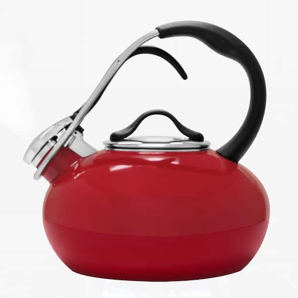 Chantal Classic Loop 7.2-cups Enamel-On-Steel Chili Red Tea Kettle