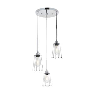 Timeless Home Adams 3-Light Chrome Pendant