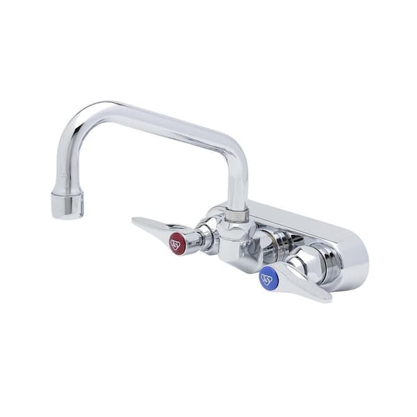 T&S Two Handle Bar Faucet with Swing Nozzle in Chrome