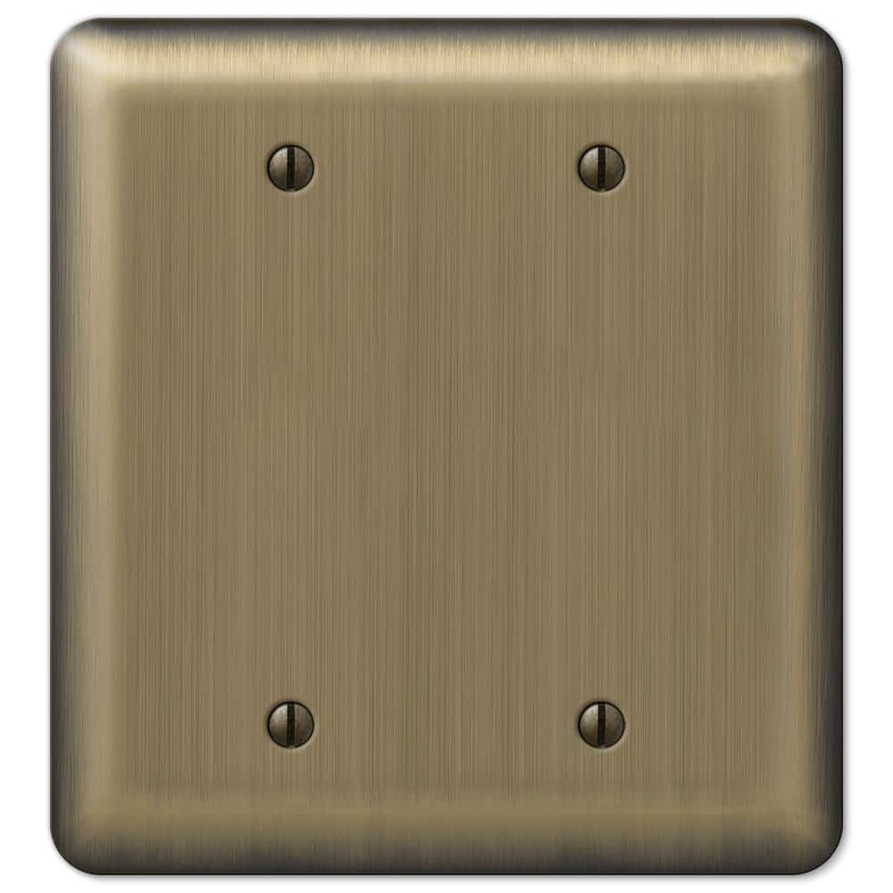 Brass 2-Gang Blank Plate Wall Plate (1-Pack) price history on PriceWatchPro