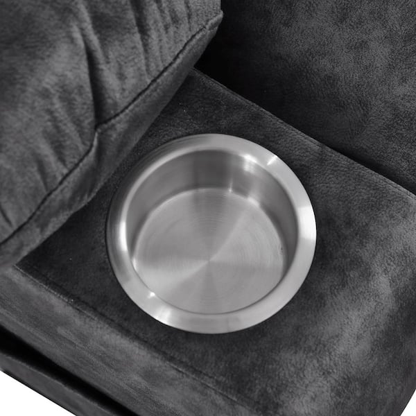 cozyman Jupiter Oversized Dark Gray Microfiber Power Lift