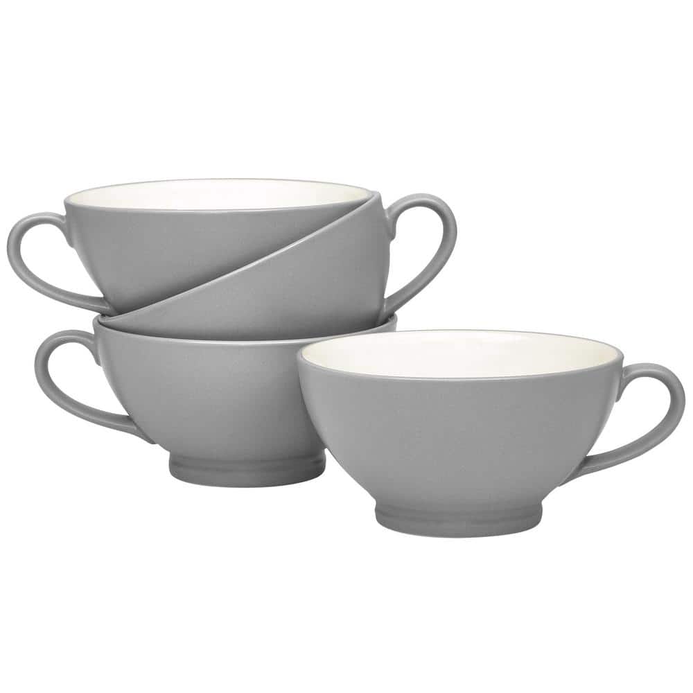 Noritake Colorwave Slate 5.5 in., 18 fl. oz. (Gray) Stoneware Handled ...