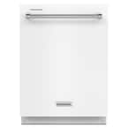 24 in. White Top Control Built-In Tall Tub Dishwasher with Stainless Steel TubThird Level Rack, 39 DBA