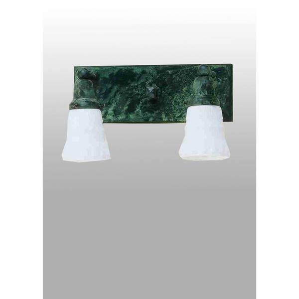 Illumine 2 Oyster Bay Embossed 2 Light Vanity Light Verdi Finish