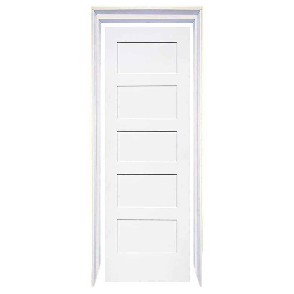 Reviews for Kimberly Bay 80 in. H x 24 in. W 5-Panel Shaker White Solid ...