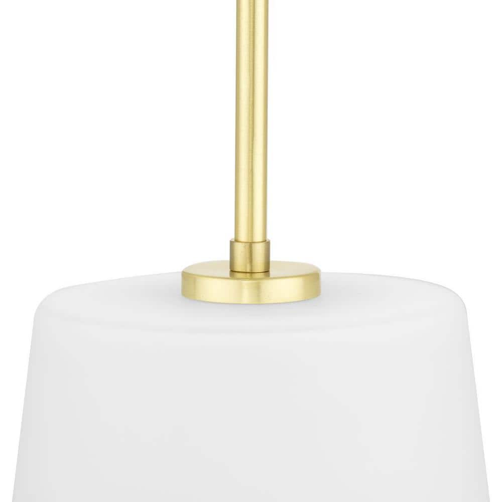 Clarion Satin Brass and Glass Pendant Light