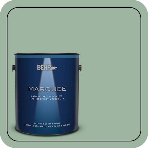 BEHR MARQUEE 1 gal. #S410-4 Copper Patina One-Coat Hide Satin Enamel Interior Paint & Primer