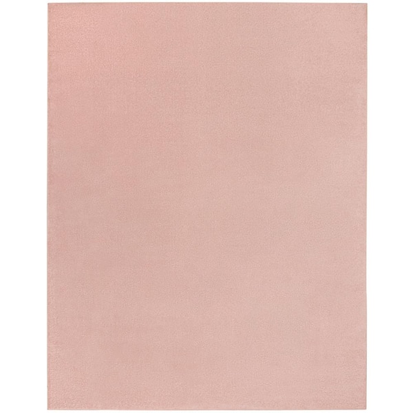 Nourison Nourison Essentials 9 ft. x 12 ft. Pink Solid Contemporary ...