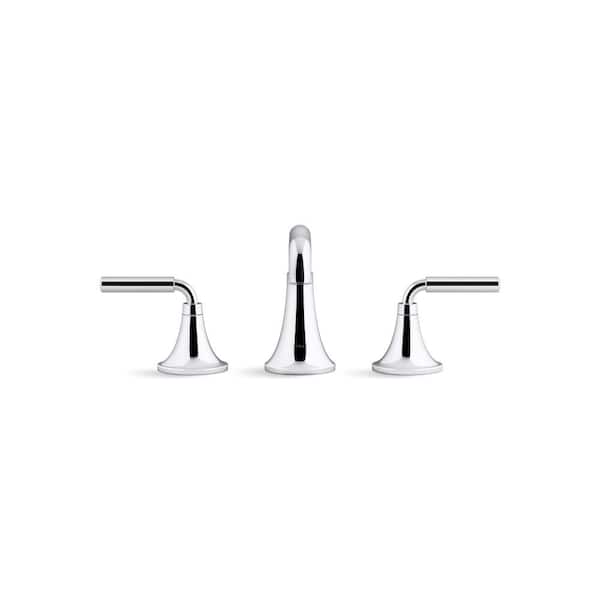 KOHLER Tone 8 in. Widespread Double Handle Bathroom Faucet in Polished Chrome