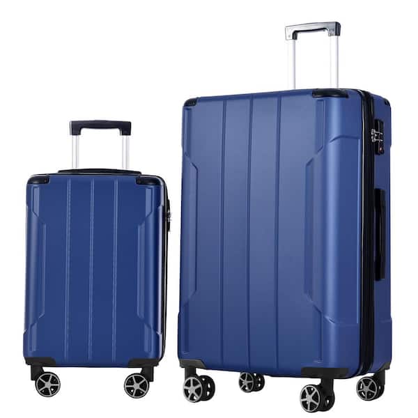Merax Lightweight 2-Piece Blue Expandable (Only 28 in.) ABS Hardshell Spinner 20 in., 28 in., Luggage Set with Double Wheels