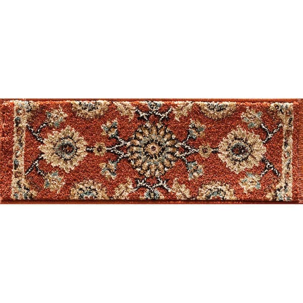 Kurdamir II Alhambra Clay 9 in. x 26 in. Stair Tread Cover