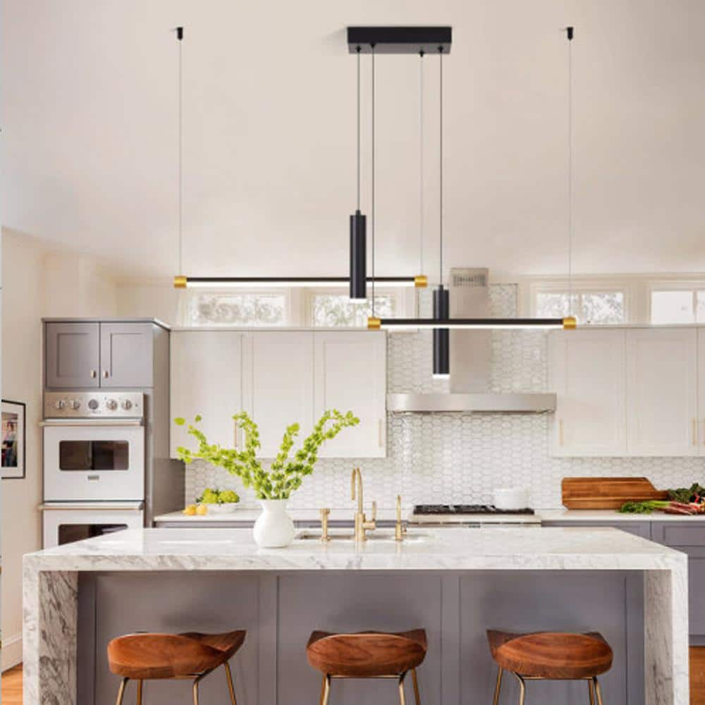 Sunpez 4-Light Dimmable Pendant Light Height Adjustable Kitchen Island ...