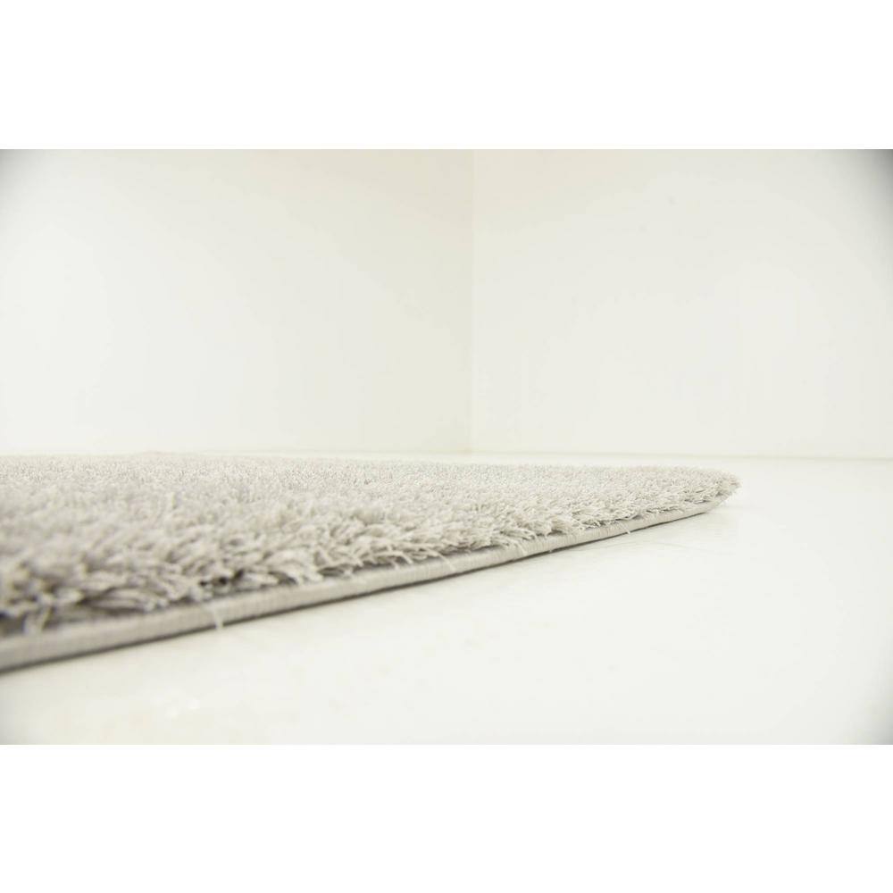 Serenity Soft Shag 4' x 6' Light Gray Rectangular Rug for Kids