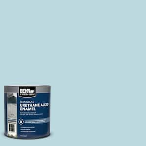 1 qt. #S460-1 Air Blue Semi-Gloss Enamel Urethane Alkyd Interior/Exterior Paint