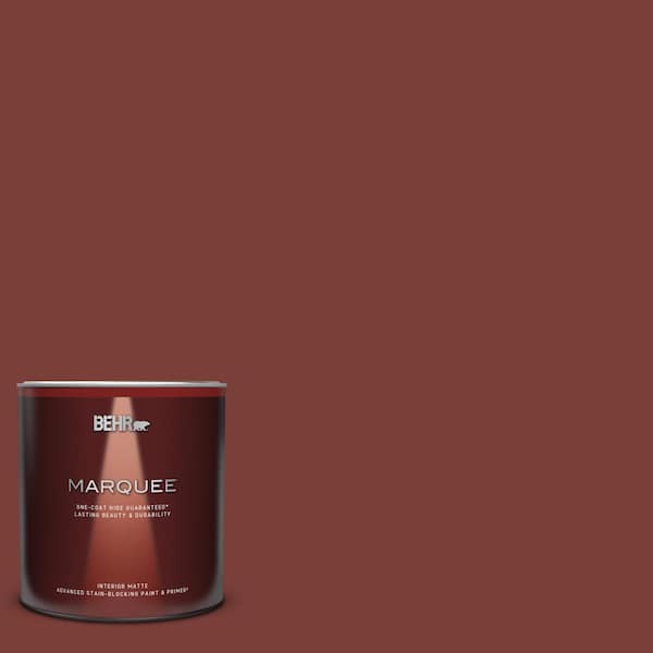 BEHR MARQUEE 1 qt. #PPU2-02 Red Pepper One-Coat Hide Matte Interior Paint & Primer