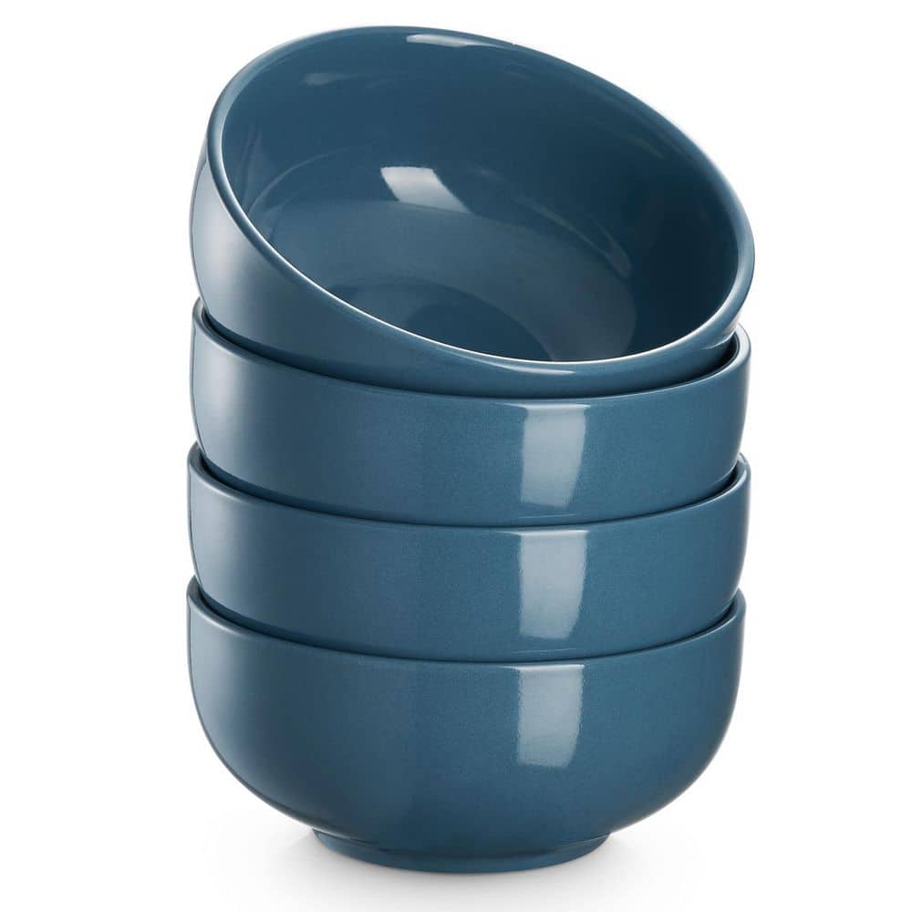22 fl. oz. Blue Ceramic Bowls, Microwave and Dishwasher Safe, Multi Purpose Kitchen Bowls for Soup Cereal (Set of 4) price history on PriceWatchPro