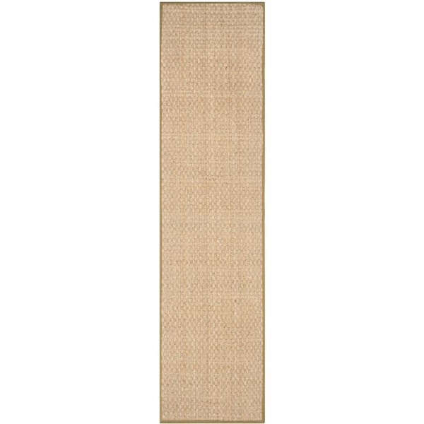 SAFAVIEH Natural Fiber Natural Fiber 3 ft. x 10 ft. Border Woven Runner Rug