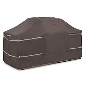 Ravenna 98 in. W x 37 in. D x 48 in. H Dark Taupe Water-Resistant BBQ Grill Cover for Island with Center Grill Head