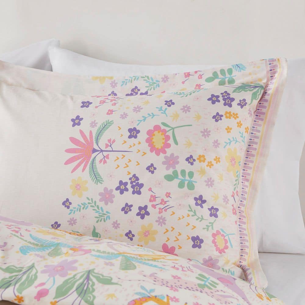 Full Purple Cotton Reversible Down Alternative Comforter Set