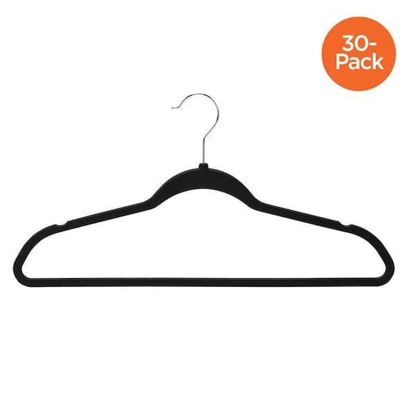 Honey-Can-Do Black Plastic Hangers 30-Pack