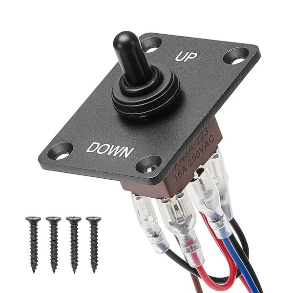 Toggle Switch, 6 Pin Momentary Polarity Reversing Toggle Switch (ON)-Off-(ON) DC 12V/30A AC 250V/15A for Auto Car Boat