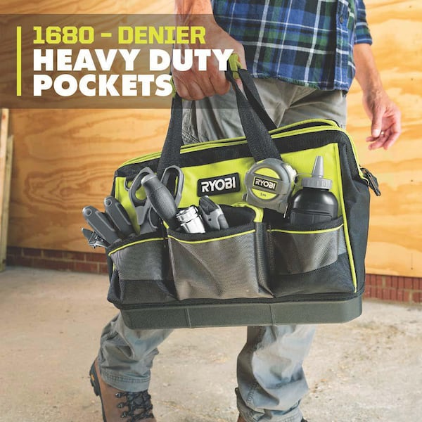 RYOBI 16 in. Tool Bag STS603 - The Home Depot