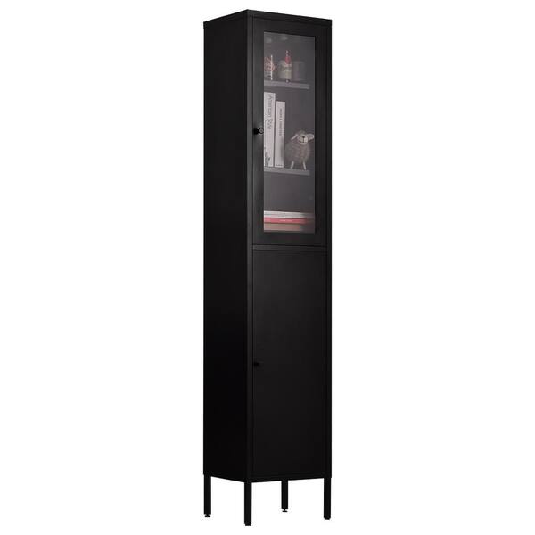 Furniturer Visca Black Metal Storage Cabinet Furniturer Visca Black Metal Storage, Home Depot Black Metal Storage Cabinet